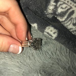 Silver homemade spoon ring